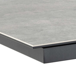 Wyld Haus Perth 200-240Cm Grey Ceramic Extendable Dining Table With Black Cross Base - thumbnail 6