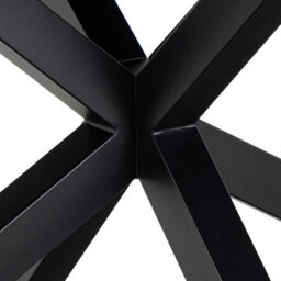 Wyld Haus Perth 200-240Cm Grey Ceramic Extendable Dining Table With Black Cross Base - thumbnail 9