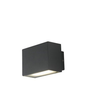 Luminosa Lighting Luminosa Agera Outdoor Integrated Led Aluminum Wall Lamp, Black Matt, Ip54, 4000K