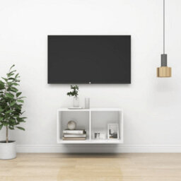Berkfield Wall-Mounted Tv Cabinet White 37X37X72 Cm Engineered Wood - thumbnail 1