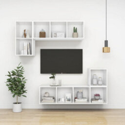 Berkfield Wall-Mounted Tv Cabinet White 37X37X72 Cm Engineered Wood - thumbnail 8