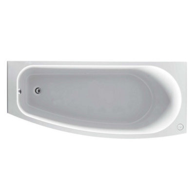 Plum&clay Poca Right Hand Acrylic Space Saver Bath With Bath Screen, Front Panel & End Panel (L)1690mm (W)690mm - image 1