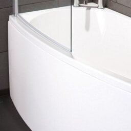 Plum&clay Poca Right Hand Acrylic Space Saver Bath With Bath Screen, Front Panel & End Panel (L)1690mm (W)690mm - thumbnail 2