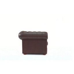 Chesterfield 2 Seater Antique Brown Real Leather Tufted Buttoned Sofa Settee In Classic Style - thumbnail 6
