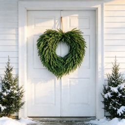 Amorly 20 In Christmas Norfolk Pine Wreaths,rustic Artificial Pine Wreath, Holiday Front Door Home Kitchen Cabinet Window - thumbnail 6