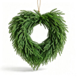 Amorly 20 In Christmas Norfolk Pine Wreaths,rustic Artificial Pine Wreath, Holiday Front Door Home Kitchen Cabinet Window - thumbnail 5