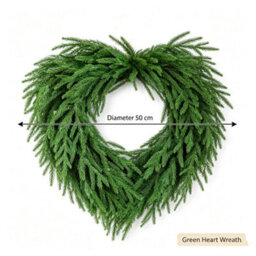 Amorly 20 In Christmas Norfolk Pine Wreaths,rustic Artificial Pine Wreath, Holiday Front Door Home Kitchen Cabinet Window - thumbnail 8