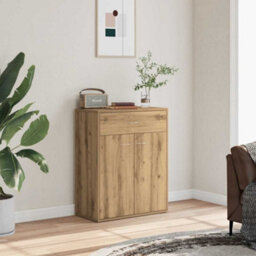 Berkfield Sideboard Artisan Oak 60X30X75 Cm Engineered Wood - thumbnail 1