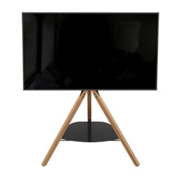 "Avf Hoxton Tv Stand For Tvs Up To 70"" (40Kg) - Light Wood Tripod Legs, Adjustable Height & Tilt, Glass Shelf, Cable Management" - thumbnail 4