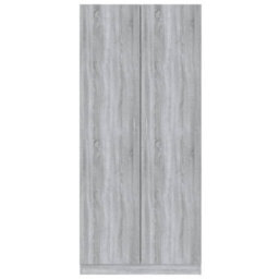 Berkfield Wardrobe Grey Sonoma 90X50X200 Cm Engineered Wood - thumbnail 3