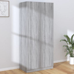 Berkfield Wardrobe Grey Sonoma 90X50X200 Cm Engineered Wood - thumbnail 1
