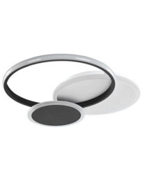 Beliani Luxo Ceiling Lamp White Round Aluminium With Acrylic Diffuser And Integrated Led, 53Cm - thumbnail 3