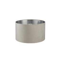 Lighting Collection Grande Light Grey Velvet Shade - thumbnail 3