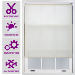 Furnished Made To Measure Day Light Roller Blinds - Cream Roller Blind For Windows And Doors (W)240Cm (L)210Cm - thumbnail 1