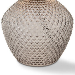 Furniturebox Uk Abigail Smoky Grey Glass Table Lamp - thumbnail 7