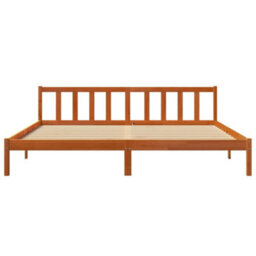 Berkfield Bed Frame Without Mattress Wax Brown 180X200 Cm Super King Solid Wood Pine - thumbnail 4
