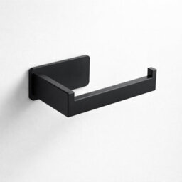 Billtix Black Toilet Roll Holder Wall Mounted, Self Adhesive Toilet Paper Holder, Stainless Steel Stick On Tissue Holder