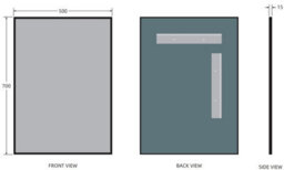 Aveli 700 X 500mm Black Wall Mounted Bathroom Mirror Framed Rectangular Modern Glass - thumbnail 4