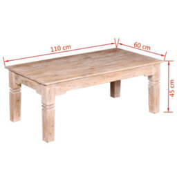 Berkfield Strong Coffee Table Acacia Wood 110X60X45 Cm - thumbnail 8