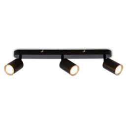 Briloner Black Metal 3 Light Gu10 Ceiling Spotlight Adjustable Ip44 Max 9W 47.5Cm - thumbnail 1