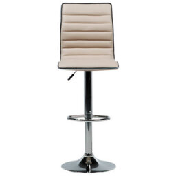 Beliani Beige Faux Leather Bar Chairs Set Of 2 - Counter Height, Swivel, Adjustable - thumbnail 1