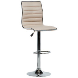 Beliani Beige Faux Leather Bar Chairs Set Of 2 - Counter Height, Swivel, Adjustable - thumbnail 4