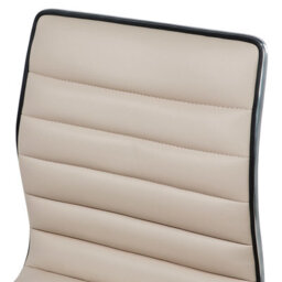 Beliani Beige Faux Leather Bar Chairs Set Of 2 - Counter Height, Swivel, Adjustable - thumbnail 9