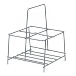 Livivo Wire Milk Bottle Holder 4 Bottle Carrier Grey - thumbnail 2