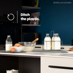 Livivo Wire Milk Bottle Holder 4 Bottle Carrier Grey - thumbnail 3