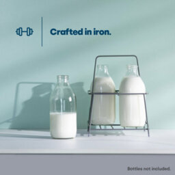 Livivo Wire Milk Bottle Holder 4 Bottle Carrier Grey - thumbnail 5