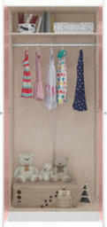 Seconique Denver Trio Bedroom Set Pink Gloss Wardrobe Chest Of Drawers Bedside - thumbnail 4