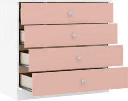 Seconique Denver Trio Bedroom Set Pink Gloss Wardrobe Chest Of Drawers Bedside - thumbnail 6