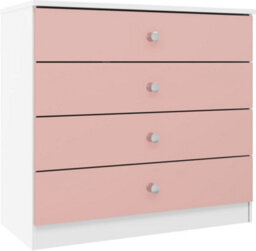 Seconique Denver Trio Bedroom Set Pink Gloss Wardrobe Chest Of Drawers Bedside - thumbnail 5