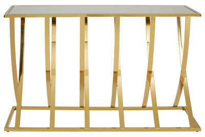 Orsina  Elegant Modern Console Table, Luxe Design Chrome Finished Hall Table, Decent And Spacious Decorative Table - image 1
