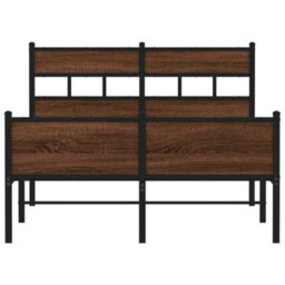 Berkfield Bed Frame Without Mattress Brown Oak 120X200 Cm Engineered Wood - thumbnail 4