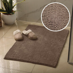 Allure Bath Fashions Chenille Bobble Bath Mat Non Slip 50 X 80Cm - Mocha - thumbnail 2
