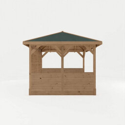 Waltons 3M X 3M Traditional Gazebo With Side Panels Pressure Treated Wooden Garden Shelter - thumbnail 4