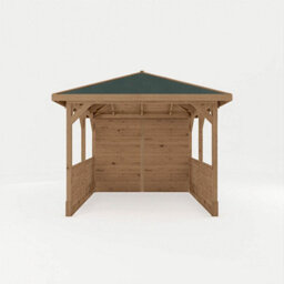 Waltons 3M X 3M Traditional Gazebo With Side Panels Pressure Treated Wooden Garden Shelter - thumbnail 3