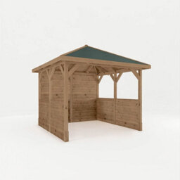 Waltons 3M X 3M Traditional Gazebo With Side Panels Pressure Treated Wooden Garden Shelter - thumbnail 5