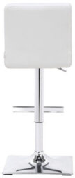 Lamboro Snella Breakfast Bar Stool, Chrome Footrest, Height Adjustable Swivel Gas Lift, Home Bar & Kitchen Faux-Leather Barstool, White - thumbnail 5