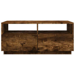 Berkfield Coffee Table With Led Lights Smoked Oak 90X49X40 Cm - thumbnail 5