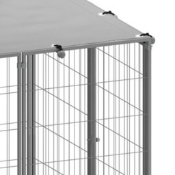 Berkfield Dog Kennel Silver 13.31 M2 Steel - thumbnail 5