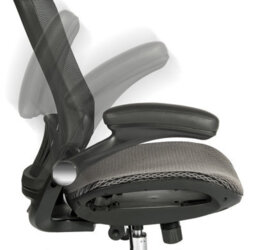 Teknik Harmony Mesh Executive Chair Grey With Removable Headrest, Gas Lift Seat Height Adjustment And Tilt To Seat And Back - thumbnail 5