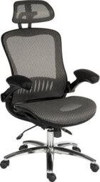 Teknik Harmony Mesh Executive Chair Grey With Removable Headrest, Gas Lift Seat Height Adjustment And Tilt To Seat And Back - thumbnail 1