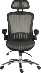 Teknik Harmony Mesh Executive Chair Grey With Removable Headrest, Gas Lift Seat Height Adjustment And Tilt To Seat And Back - thumbnail 2