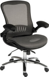 Teknik Harmony Mesh Executive Chair Grey With Removable Headrest, Gas Lift Seat Height Adjustment And Tilt To Seat And Back - thumbnail 3
