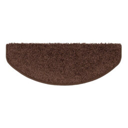 Floordirekt Sphinx Self Adhesive Edged Soft Shaggy Stair Tread Mat For Indoor Stairs Semicircular Brown 23.5 X 65 Cm - thumbnail 1