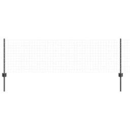Berkfield Grey Fence Posts 44 Pcs Grey Powder-Coated Steel - thumbnail 3