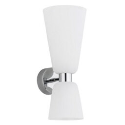 Luminosa Lighting Luminosa Reno Up & Down Wall Lamp Opal Matt, Chrome - thumbnail 2