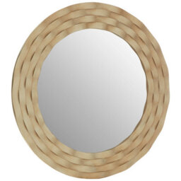 Orsina Antique Silver Wall Mirror, Round Wooden Frame Wall Mirror For Living Room & Hallway, Statement Mirror - thumbnail 2